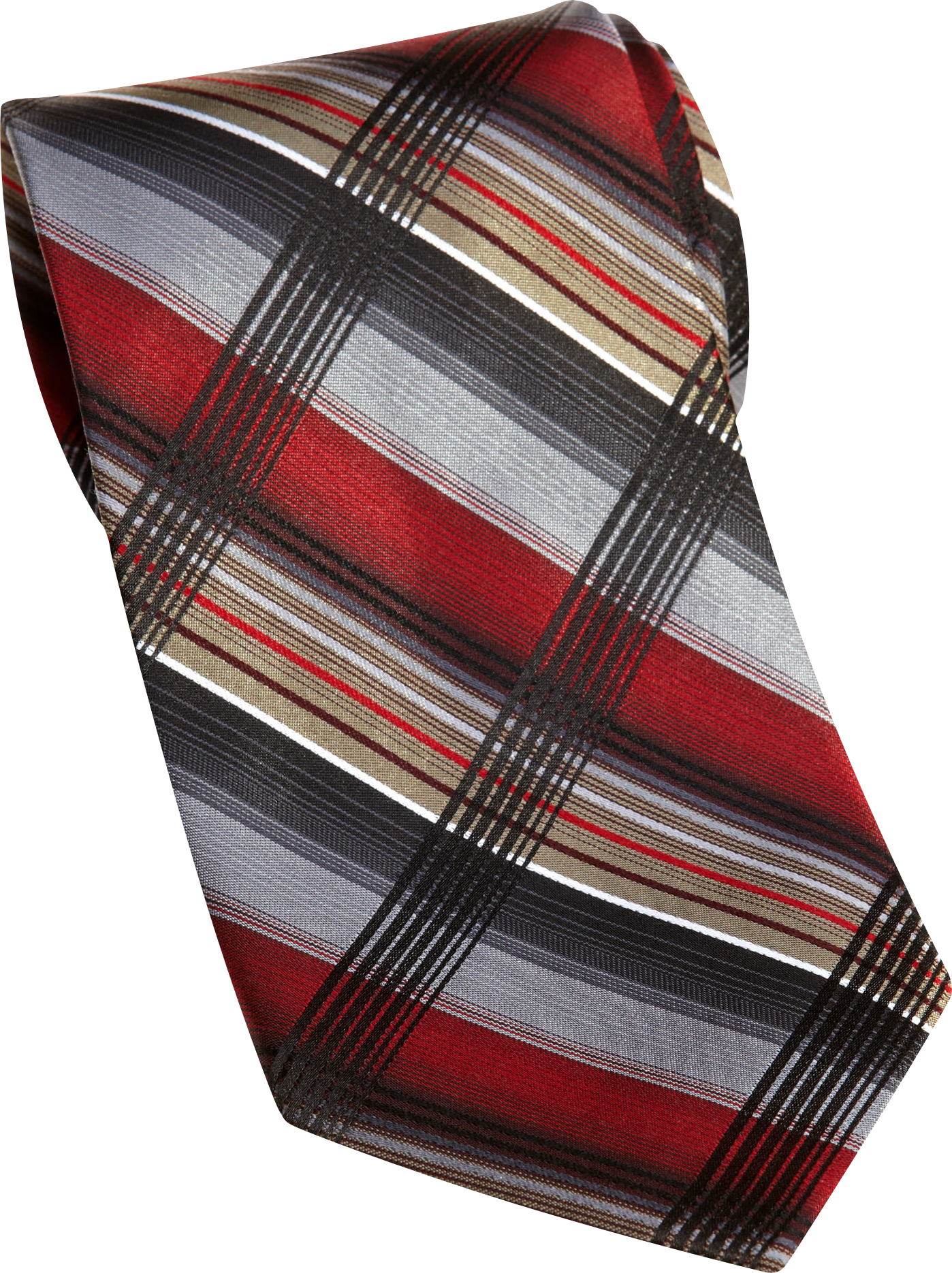 Calvin Klein Red Plaid Tie