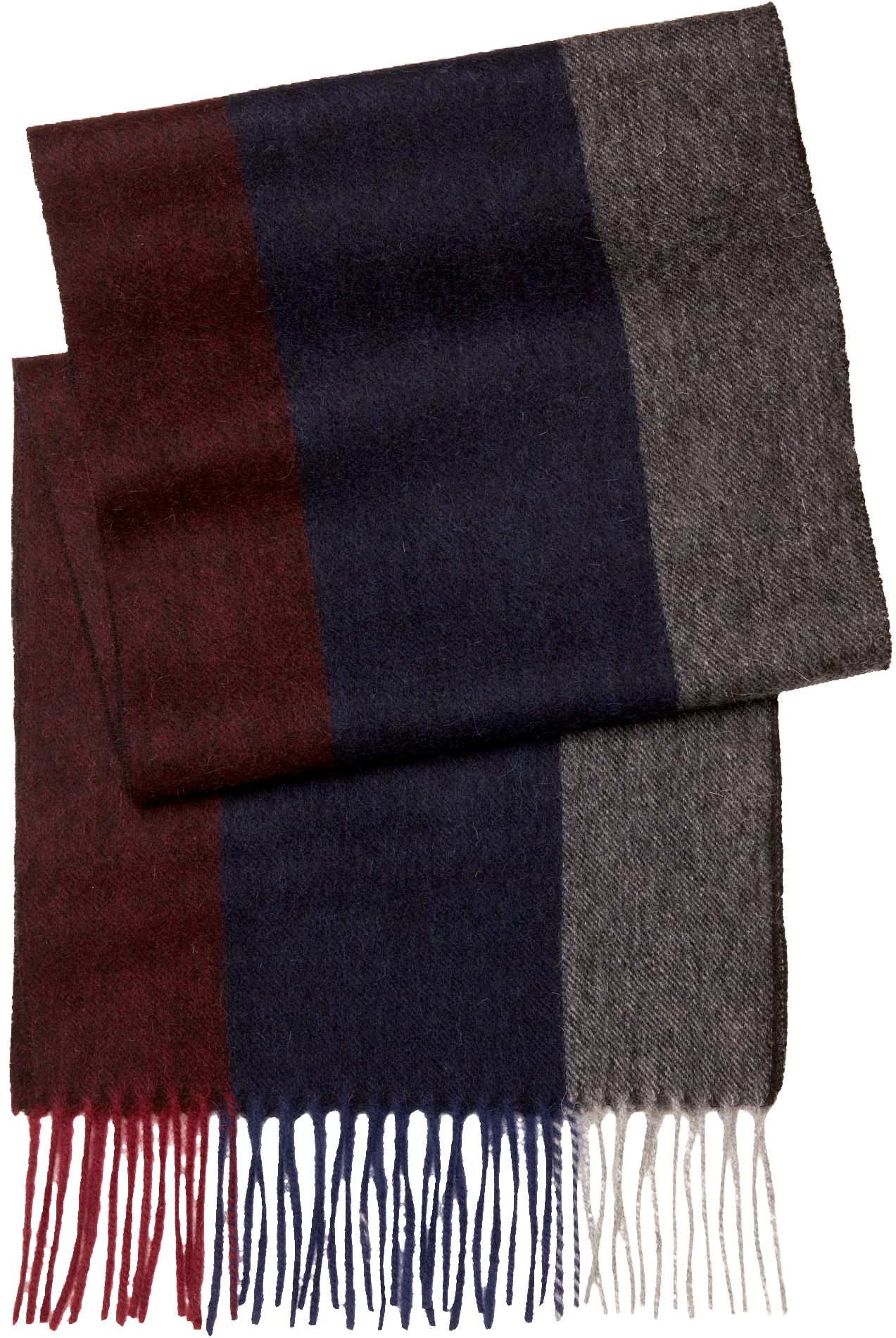 Joseph & Feiss Gray Stripe Extra Long Wool Scarf