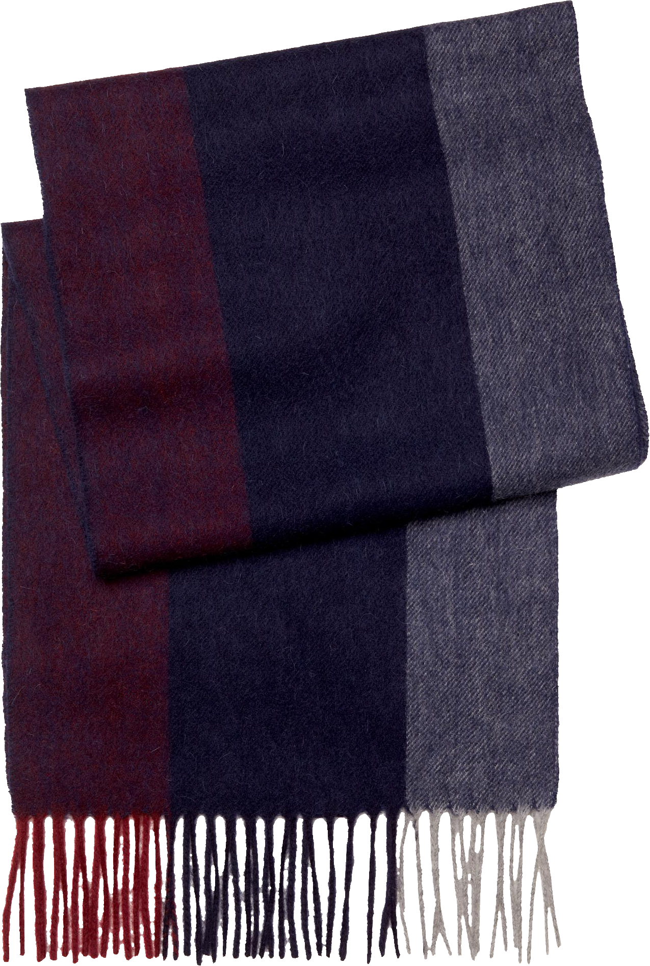 Joseph & Feiss Navy Stripe Extra Long Wool Scarf