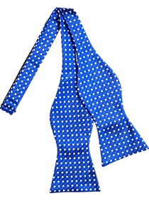 Tommy Hilfiger Blue & White Dot Self-Tie Bow Tie