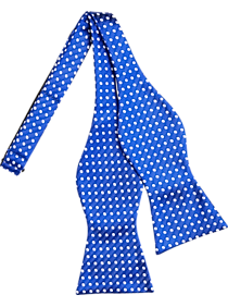 Tommy Hilfiger Blue & White Dot Self-Tie Bow Tie