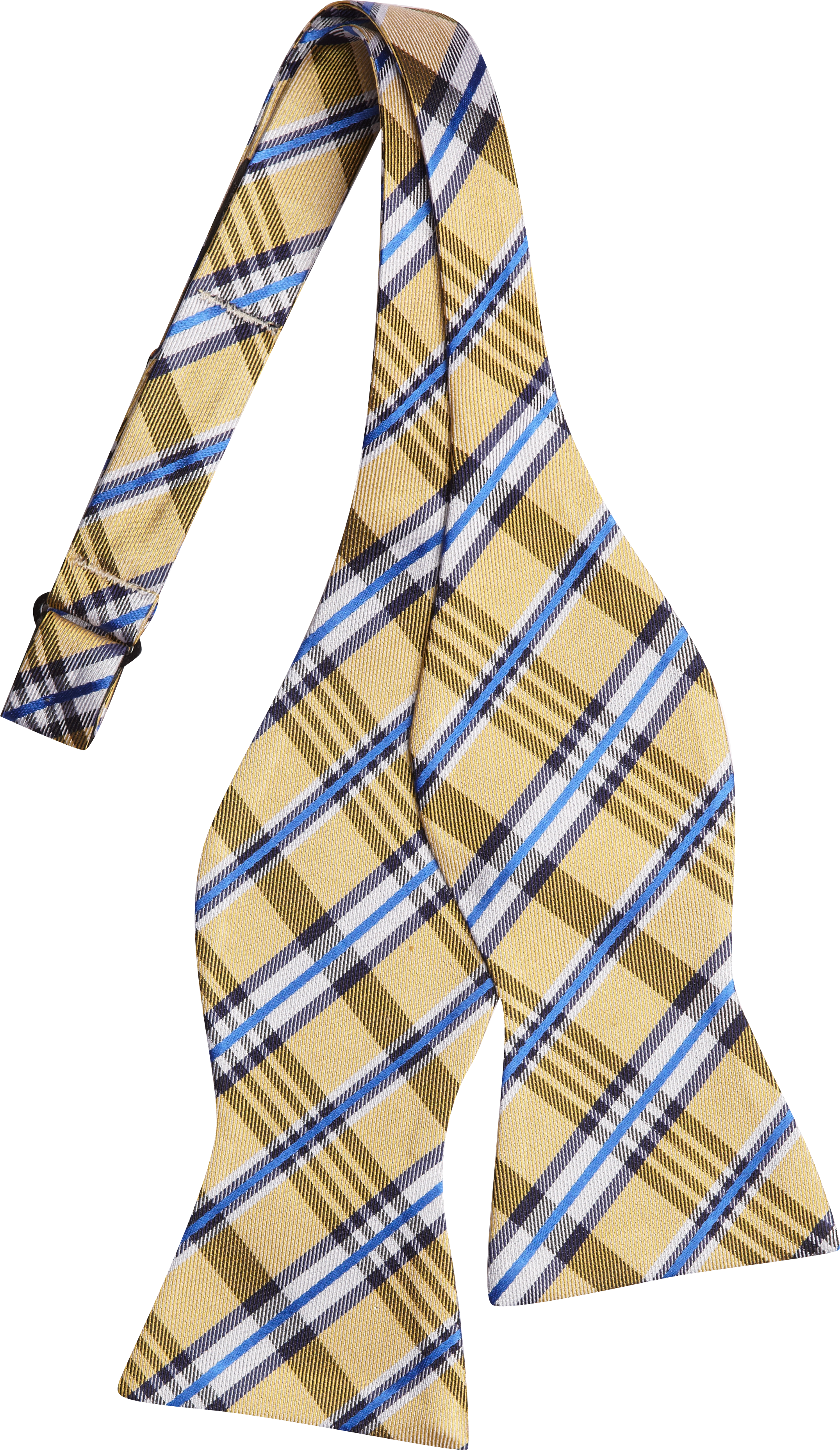 Tommy Hilfiger Yellow Plaid Bow Tie