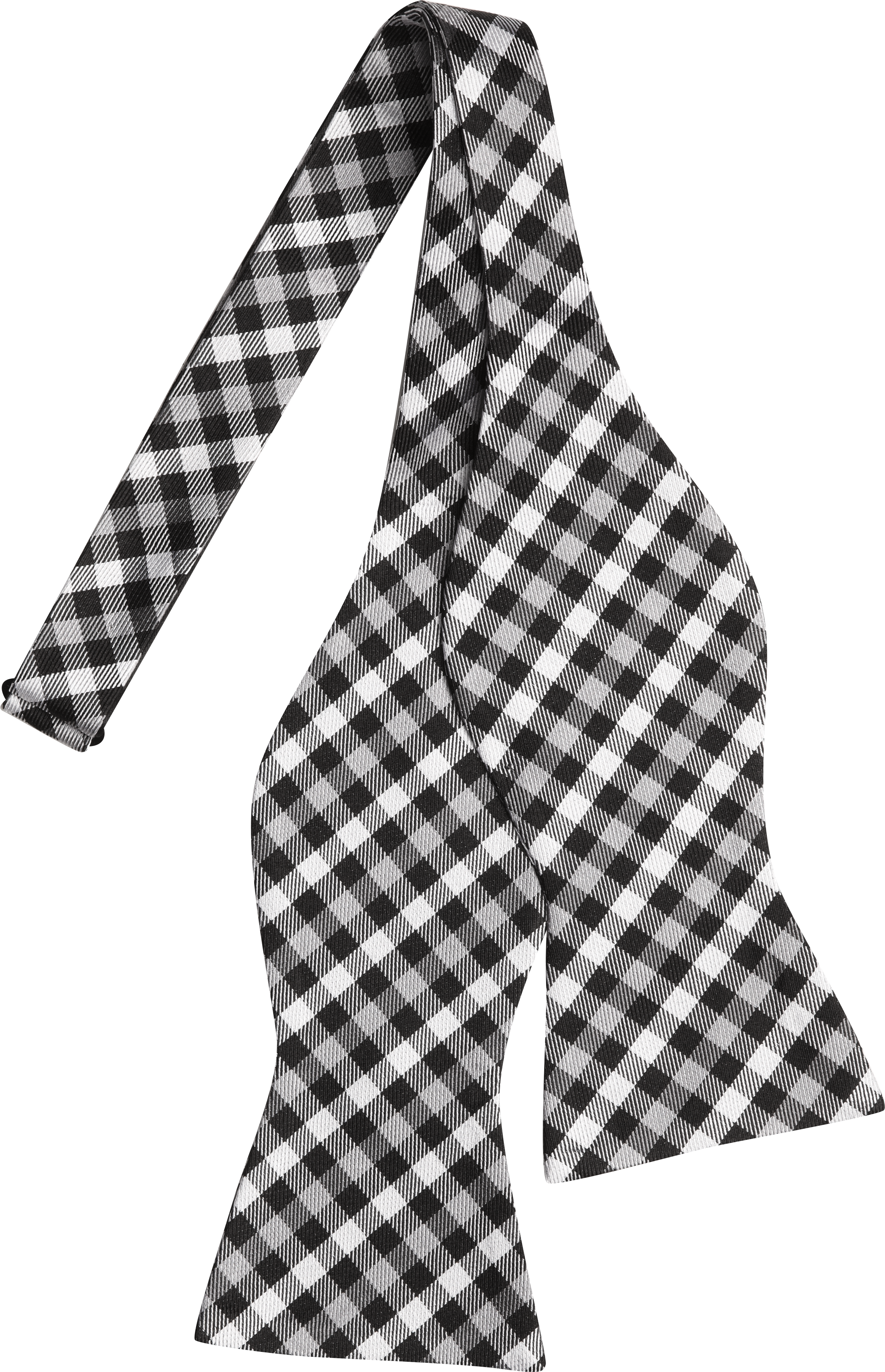 Tommy Hilfiger Black and White Check Bow Tie