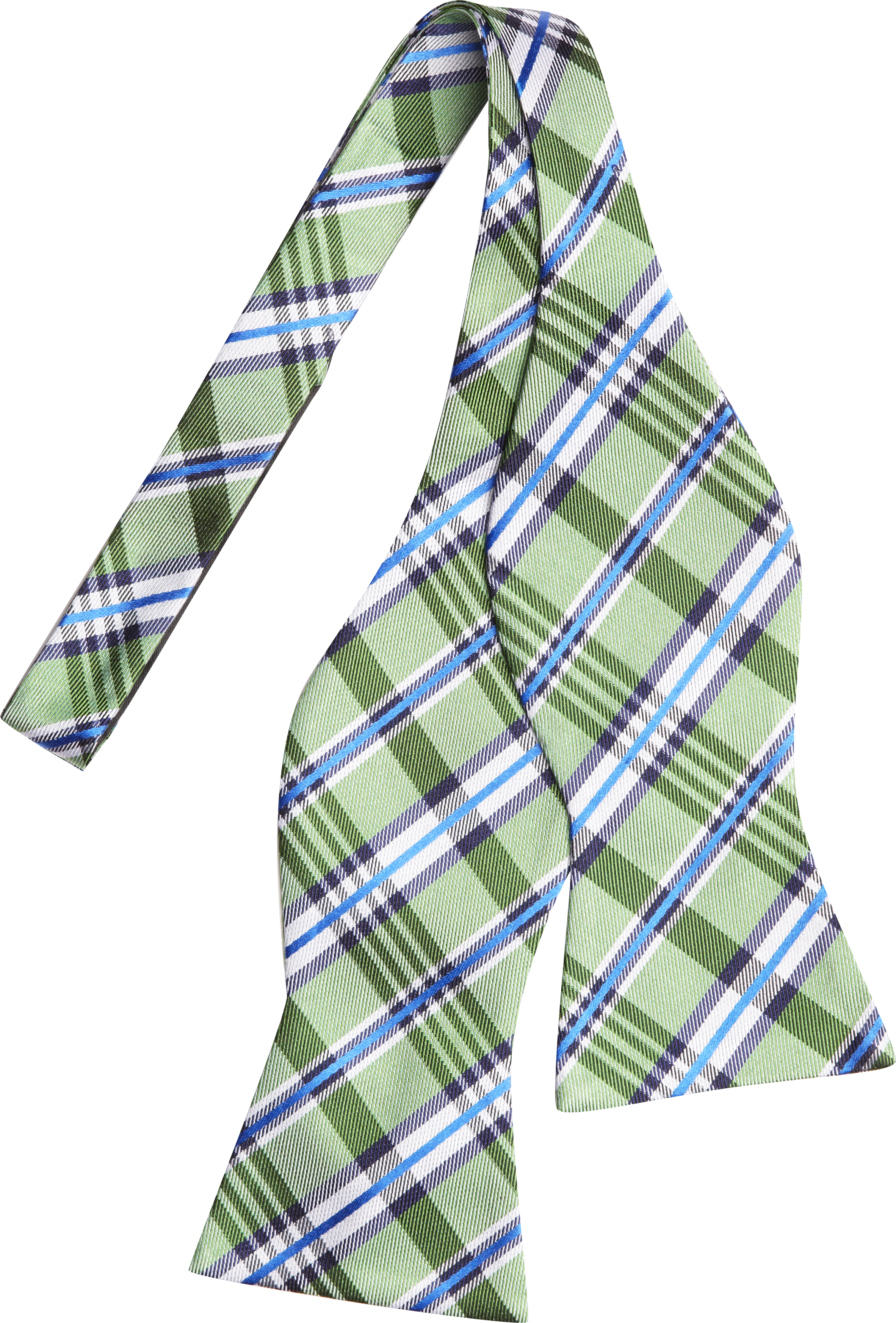 Tommy Hilfiger Green Plaid Bow Tie