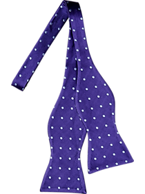 Tommy Hilfiger Purple Dot Self-Tie Bow Tie
