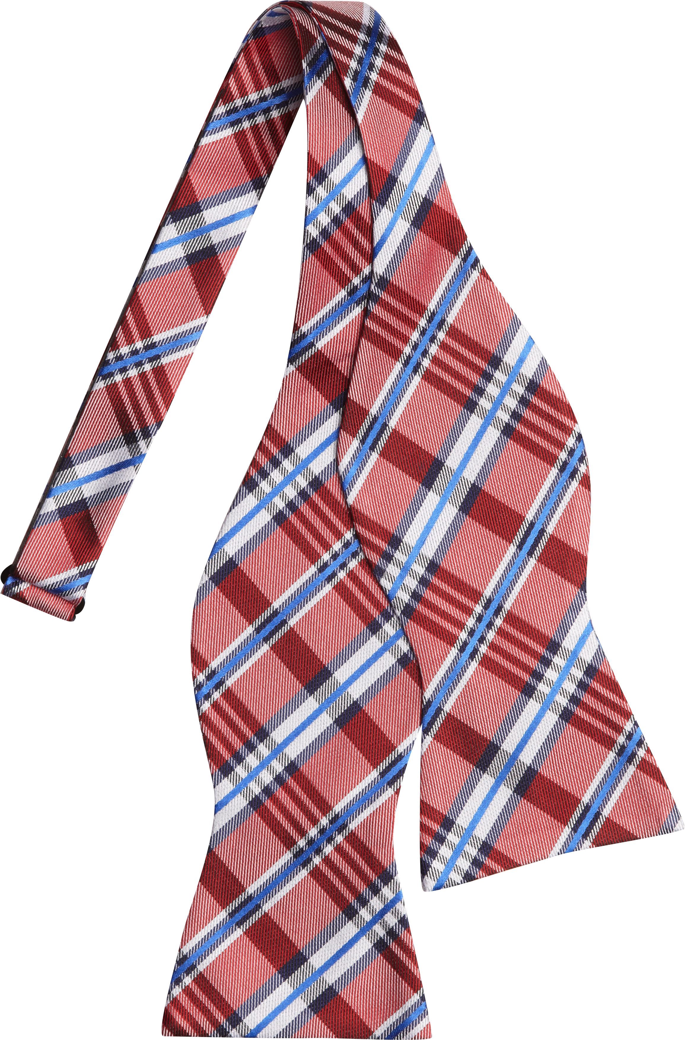 Tommy Hilfiger Red Plaid Bow Tie