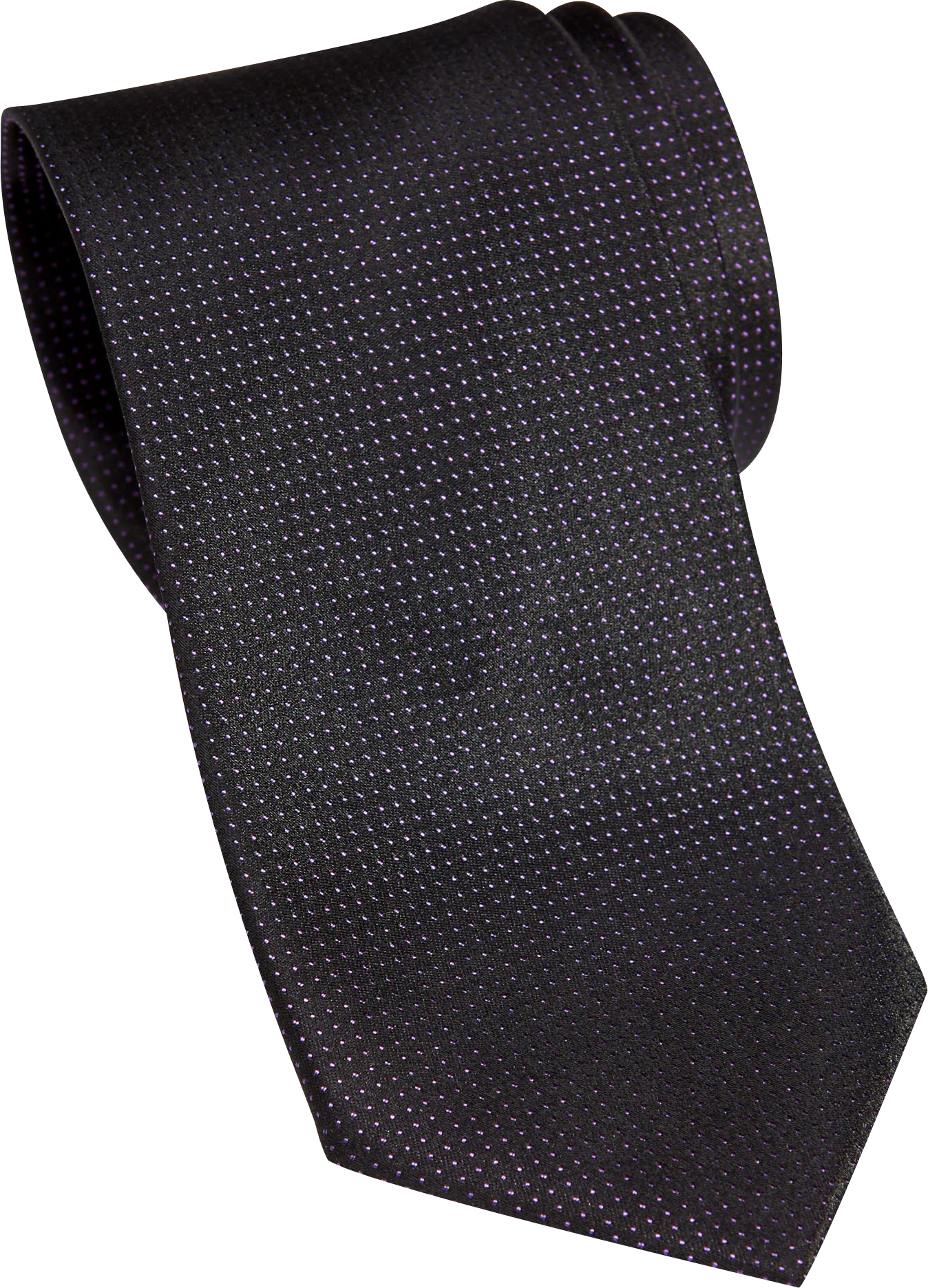 Wilke Rodriguez Black With Purple Dot Skinny Silk Tie