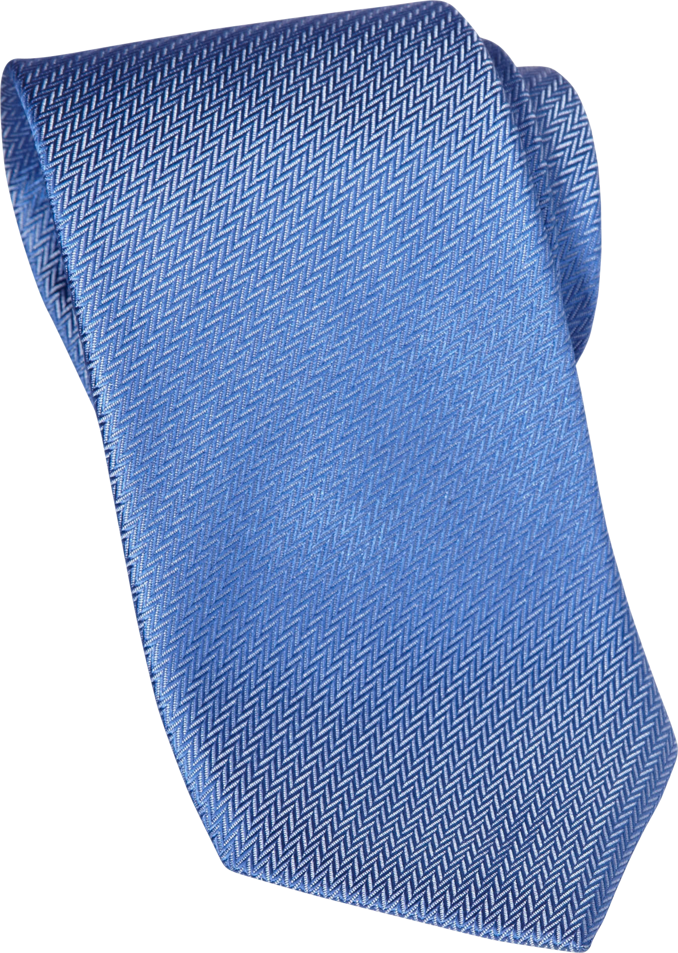 Egara Blue Herringbone Narrow Silk Tie