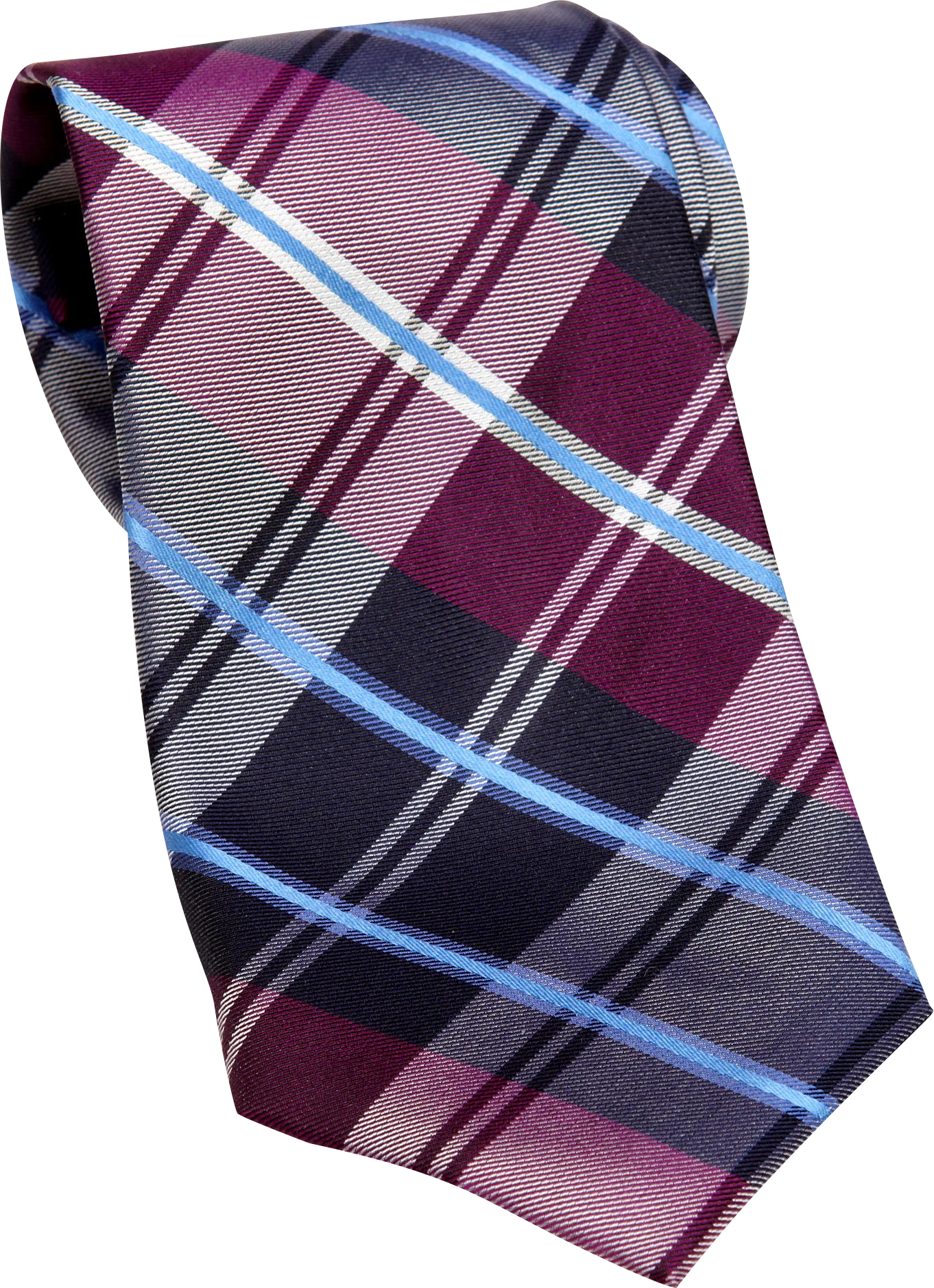 Nautica Purple Block Plaid Tie