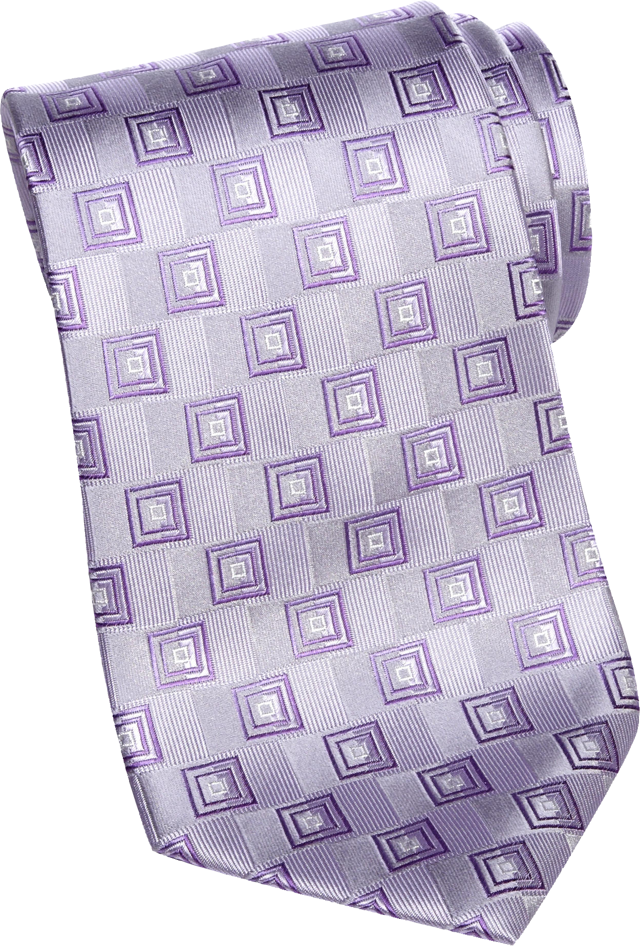 Sean John Purple Square Extra Long Silk Tie