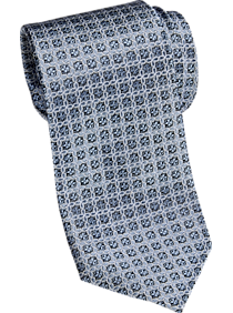 Joseph Abboud Blue Damask Narrow Tie