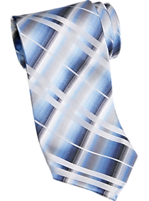 Pronto Uomo Light Blue Plaid Narrow Tie