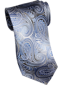 Pronto Uomo Blue Paisley Narrow Tie