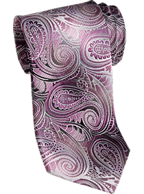 Pronto Uomo Pink Paisley Narrow Tie