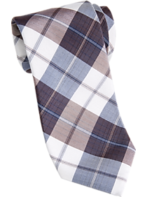 Nautica Brown Plaid Narrow Tie