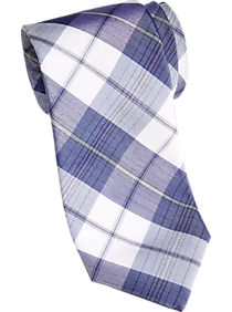 Nautica Blue Plaid Narrow Tie