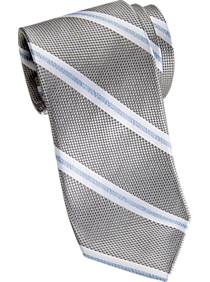 Nautica Gray & Blue Stripe Narrow Tie
