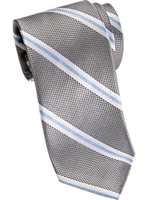 Nautica Gray & Blue Stripe Narrow Tie