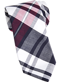Nautica Blue & Red Plaid Narrow Tie