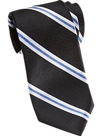 Nautica Black & Blue Stripe Narrow Tie