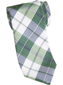 Nautica Green Plaid Narrow Tie