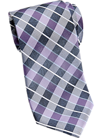 Nautica Purple Plaid Narrow Tie