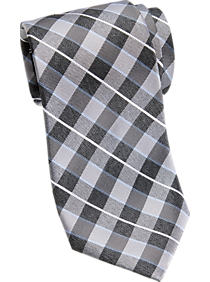 Nautica Black Plaid Narrow Tie