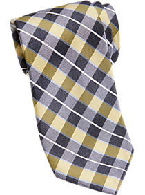 Nautica Yellow Plaid Narrow Tie