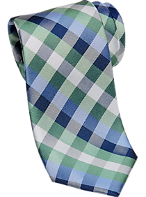 Nautica Green Check Narrow Tie