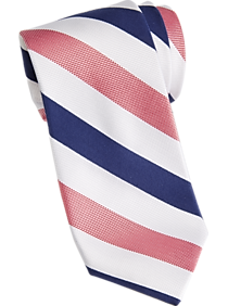 Nautica Pink & Navy Stripe Narrrow Tie
