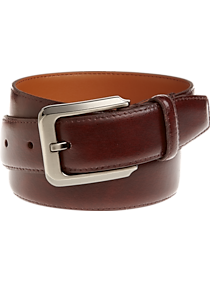 Men's Wearhouse Mahogany Leather Belt with Two-tone Buckle