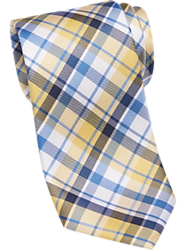 Nautica Yellow Plaid Narrow Tie