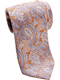 Egara Orange Paisley Narrow Tie