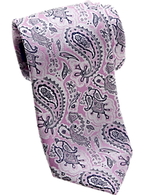 Egara Pink Paisley Narrow Tie