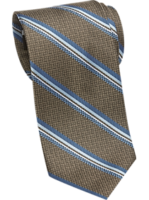 Platinum Designs Taupe Stripe Narrow Tie