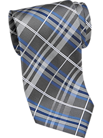 Platinum Designs Blue Plaid Narrow Tie