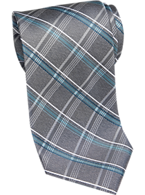 Platinum Designs Turquoise Plaid Narrow Tie