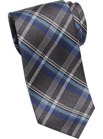 Platinum Designs Blue Plaid Narrow Tie
