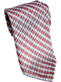 Tommy Hilfiger Red Plaid Narrow Tie
