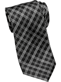 Joseph Abboud Black Plaid Narrow Tie