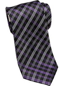 Joseph Abboud Purple Plaid Narrow Tie