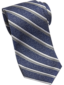 Platinum Designs Blue Stripe Washable Narrow Tie