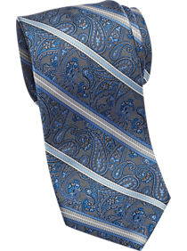 Platinum Designs Blue Paisley Washable Narrow Tie