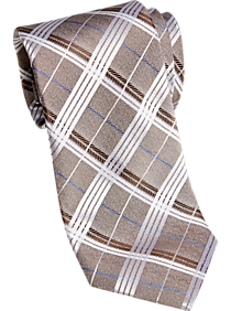 Joseph Abboud Brown Plaid Narrow Tie