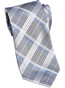 Joseph Abboud Gray Plaid Narrow Tie