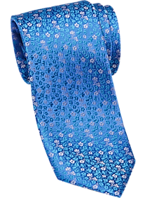 Esquire Blue Floral Skinny Tie