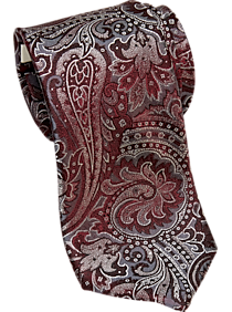 Joseph Abboud Burgundy Paisley Narrow Tie