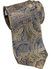 Joseph Abboud Blue & Gold Paisley Narrow Tie