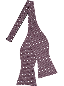 Tommy Hilfiger Burgundy Dots Self-Tie Bow Tie