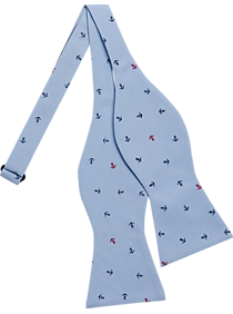 Tommy Hilfiger Blue Anchor Self-Tie Bow Tie